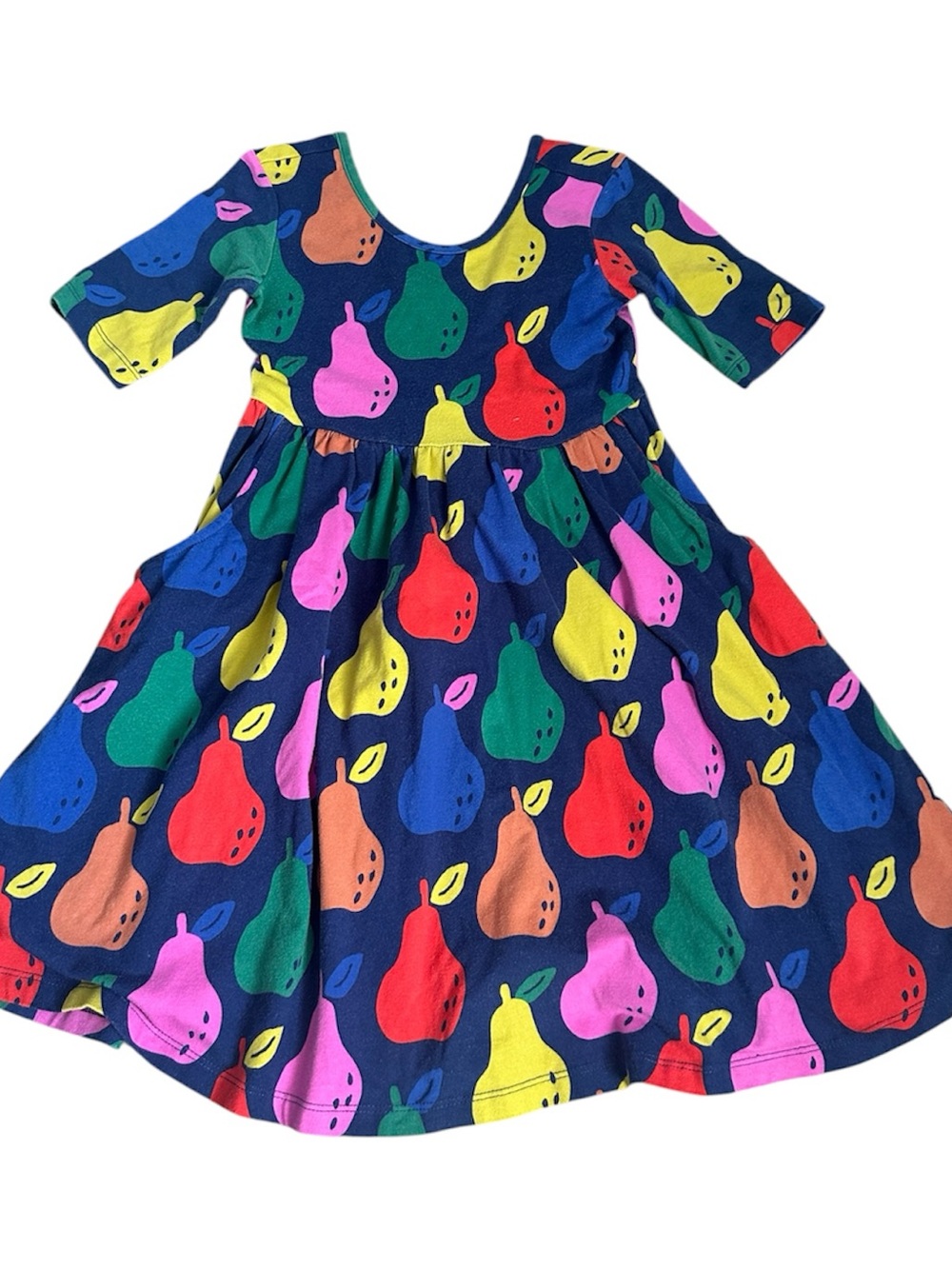 Hanna Andersson Navy Pear-Print Twirl Dress - Multicolor Pears
